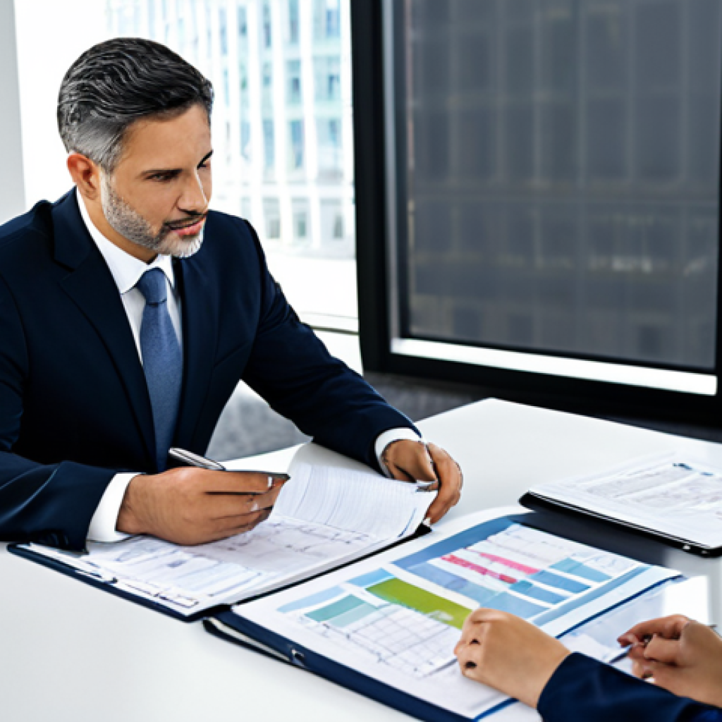 **Image Prompt:** "A professional financial advisor, fully clothed in business attire, reviewing a financial plan with a client in a modern office setting, appropriate content, safe for work, perfect anatomy, correct proportions, professional, modest clothing."